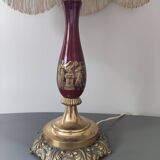 Chiseled bronze foot lamp