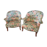 Paire de fauteuils crapaud