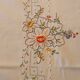 Large old embroidered and openwork tablecloth and 8 napkins.