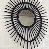 Rattan sun mirror
