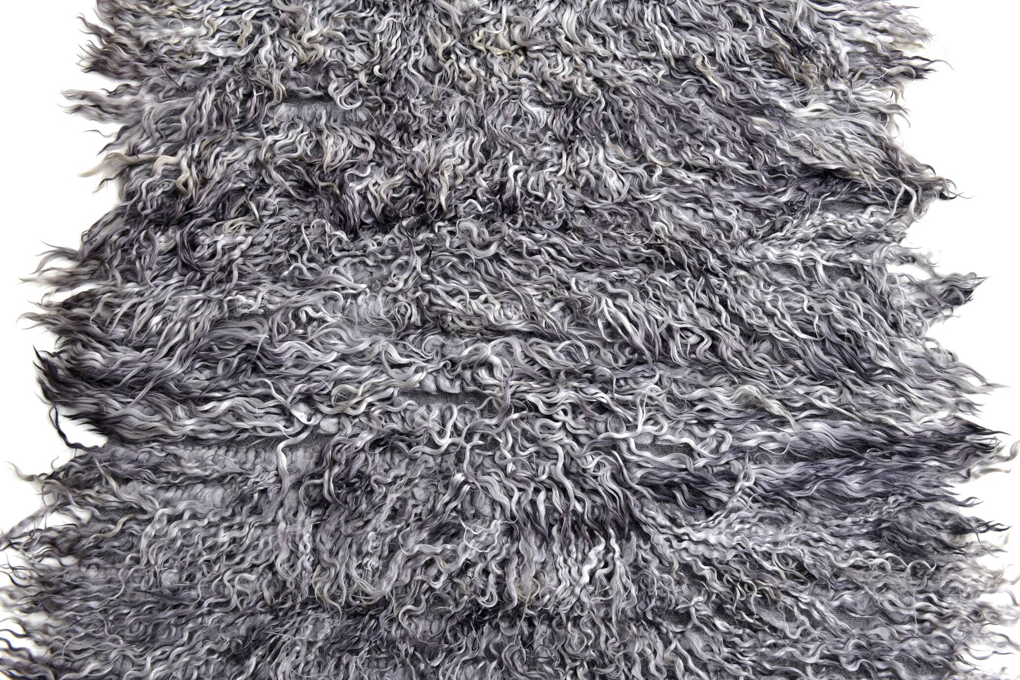 3x11 Gray Handmade %100 Wool Moroccan Runner Rug, 106x345Cm SK70382