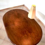 Empire style extendable dining table in solid exotic wood and mahogany veneer