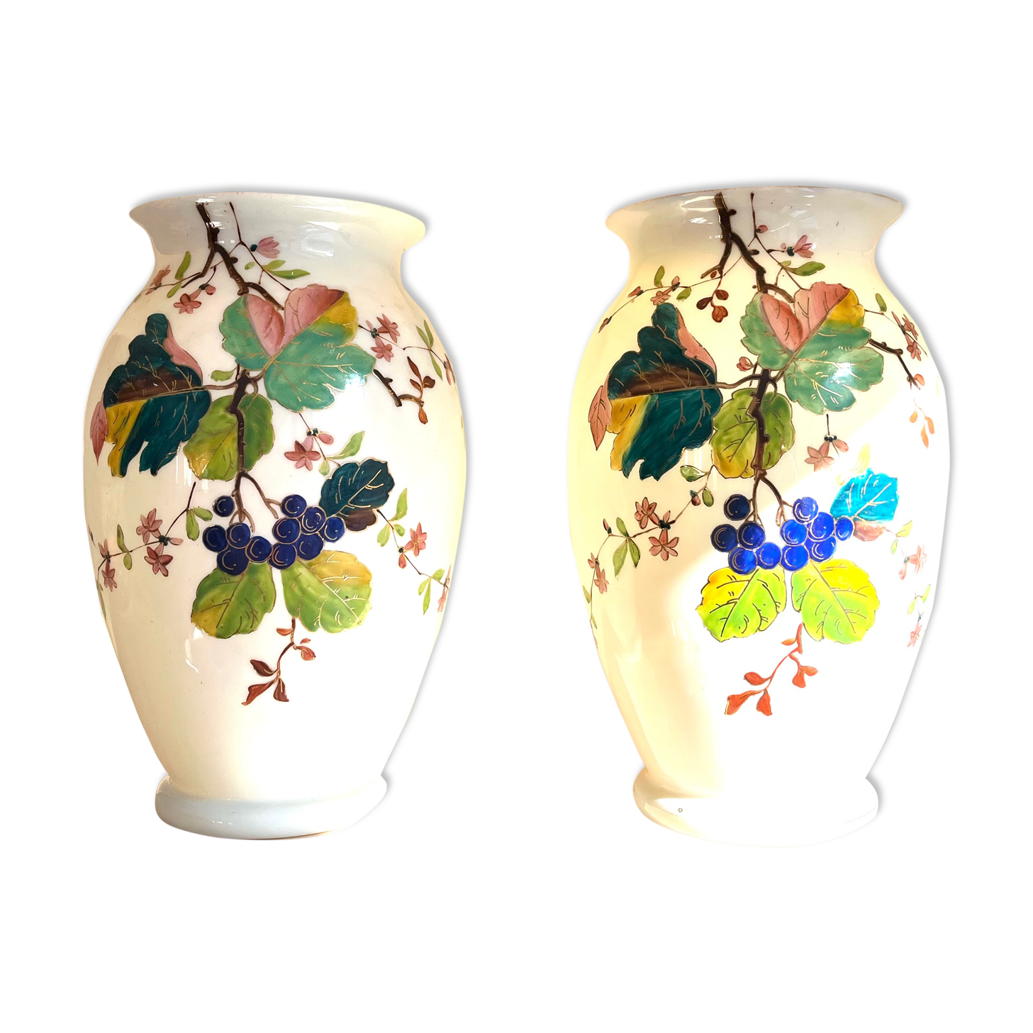 Pair of opaline vases early twentieth century
