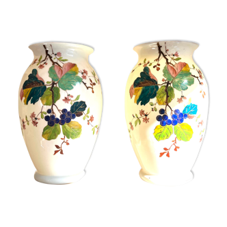 Pair of opaline vases early twentieth century
