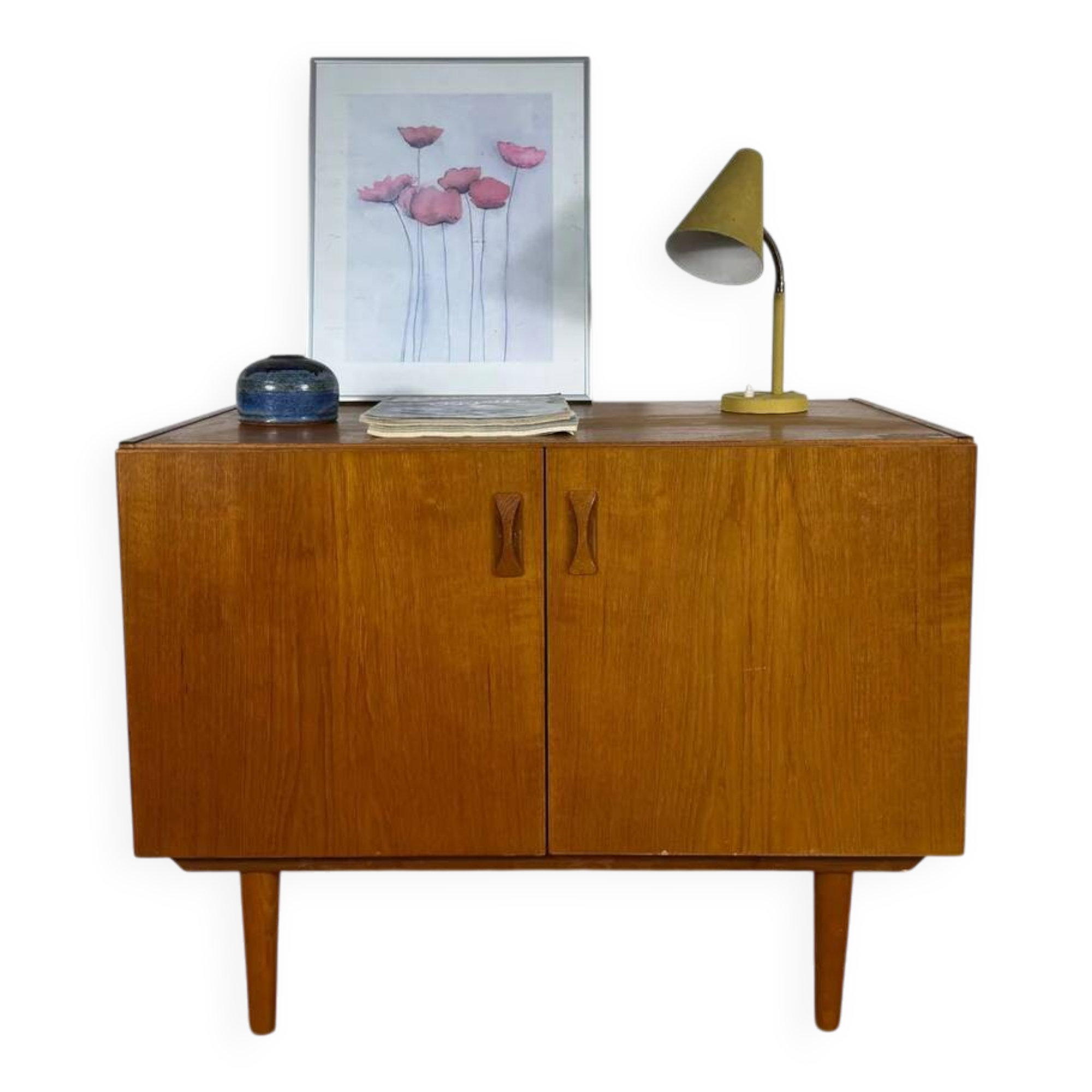 Buffet en teck de style mid-century avec tiroirs intérieurs