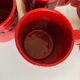 Set of 6 mugs in glazed earth Bitossi Italy 1960