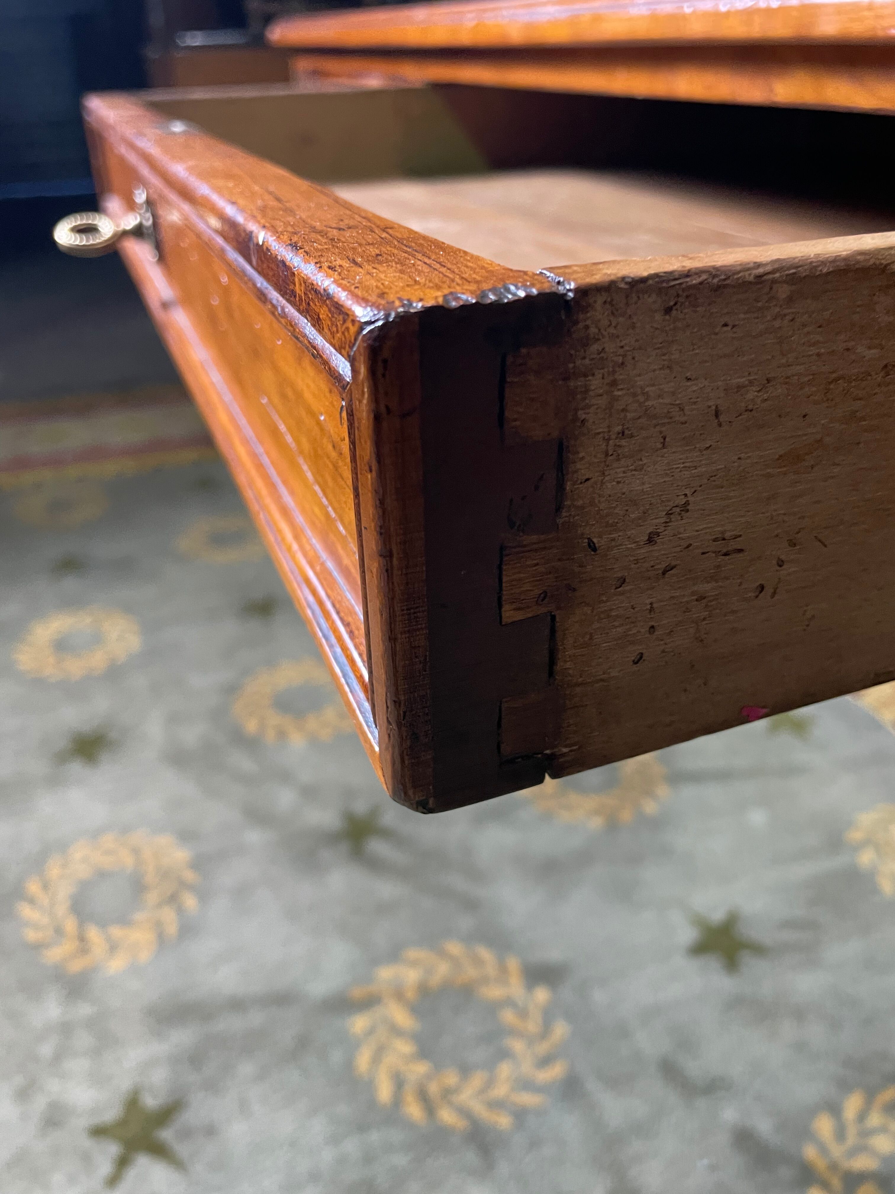 Louis XVI style flat desk leather