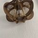 Vintage 1960s Scandinavian pendant light, wire and wood - 30 x 21 cm