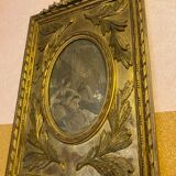 Console and trumeau, Louis XVI style in gilded wood