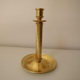Brass candle holder, twisted effect