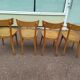 Lot de 4 chaises de bistrot en bois