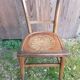Old wooden bistro chair seat vintage relief drawing
