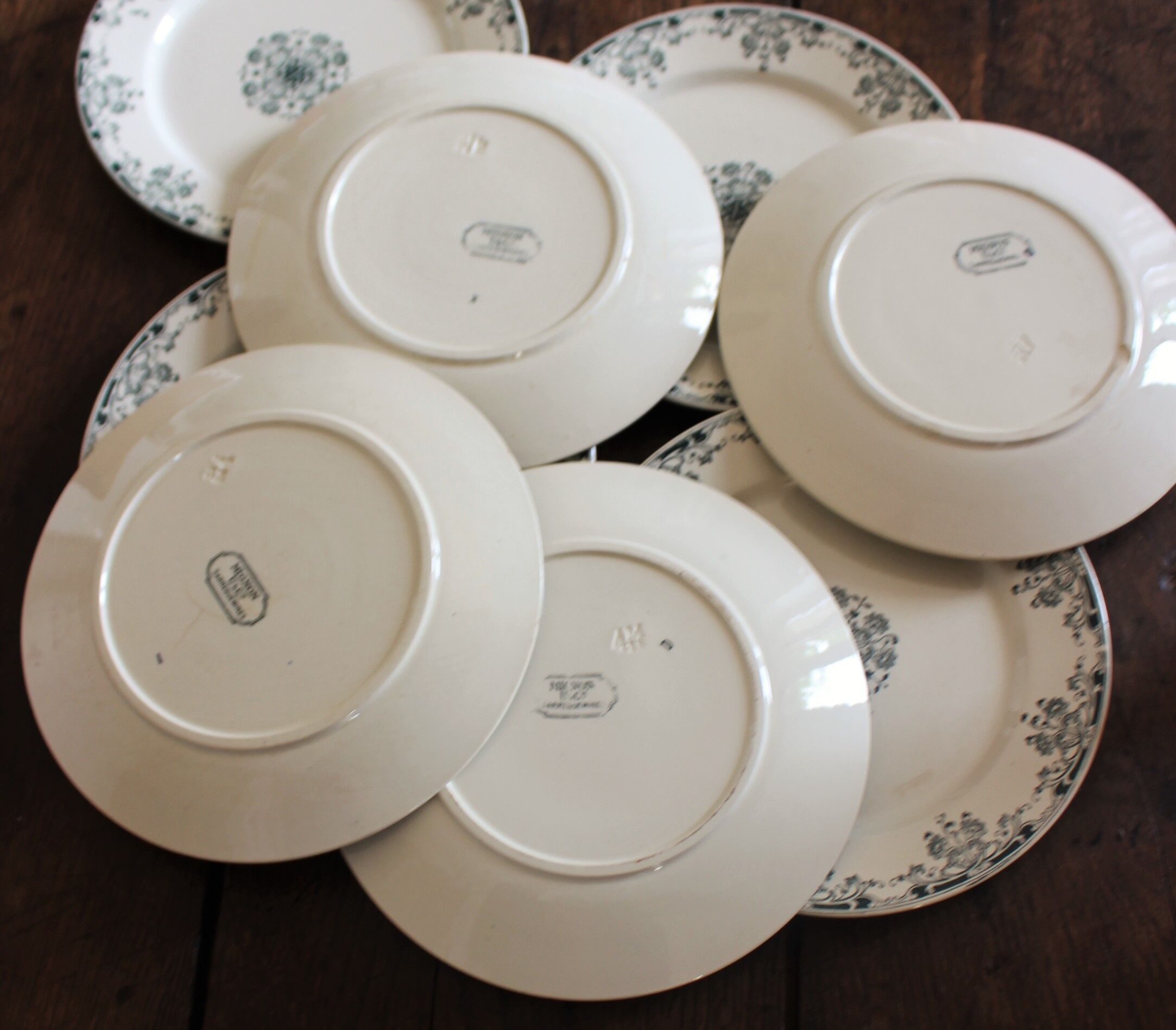 Lot 8 flat plates Mignon Sarreguemines