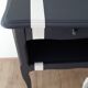 Navy blue and white bedside