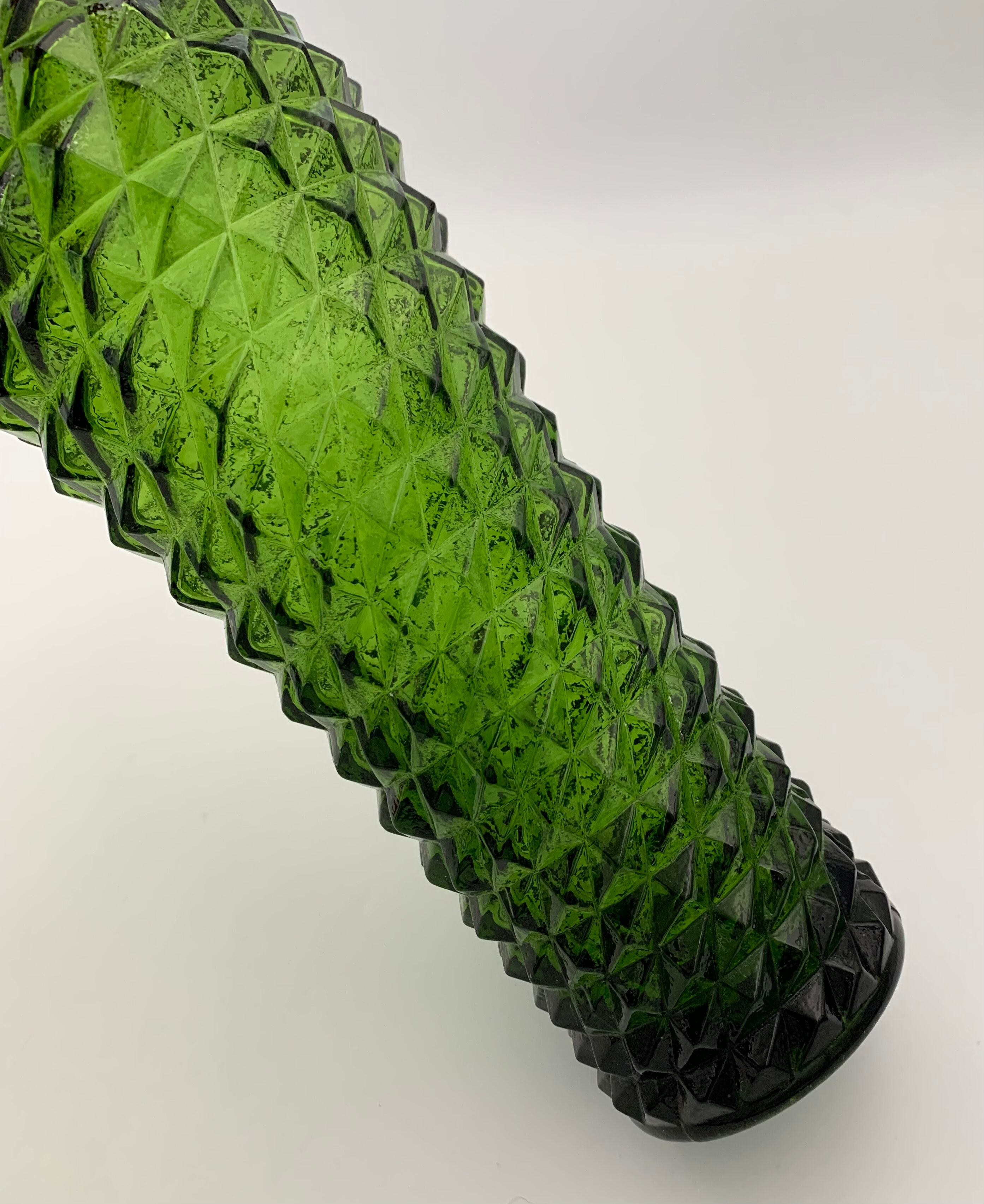 Bouteille vintage en verre empoli, italie - années 1960