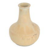 Small Mid-Century Scandinavian Modern Collectible Sandy Brown Stoneware Vase by Gunnar Borg