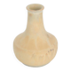 Small modern mid-century Scandinavian collection vase in sandy brown stoneware by Gunnar Borg.