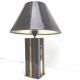 Lampe plexiglas et métal doré années 70