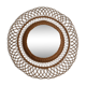 Round mirror rattan vintage 64 x 64 cm