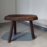 Brutalist tripod tree trunk bench