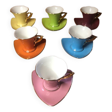 Bruno evrard ceramic coffee cups multicolor