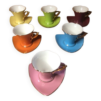 Bruno evrard ceramic coffee cups multicolor