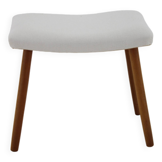1960s Danish Beech Stool with Fabric