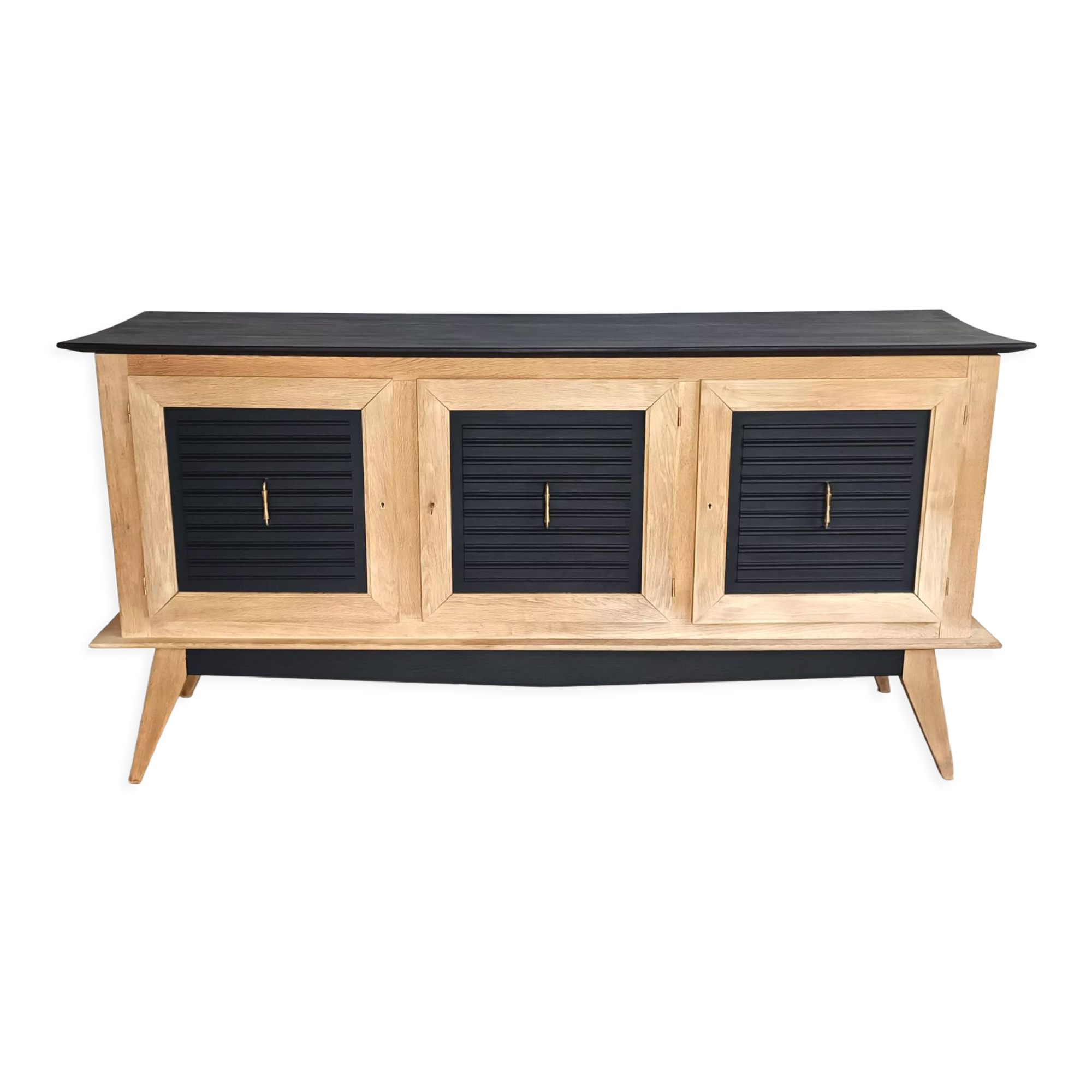 Cabinet from the 50s in solid oak signed FNA N° 0049