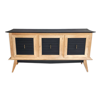 Cabinet from the 50s in solid oak signed FNA N° 0049