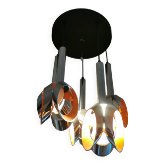 Lustre Raak cascade années 60/70 5 ampoules