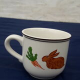 Villeroy porcelain coffee cup and boch naïve model Laplau diam 6.5 cm