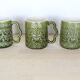 Set de 3 mugs en céramique verte