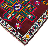 Handmade Distressed Oriental Multicolor Runner Carpet 90 cm x 332 cm