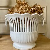 Openwork pot cache in malicorne earthenware