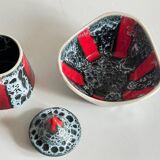 Vintage LUC VALLAURIS Ceramic Sugar Bowl