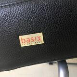 Black leather adjustable lounge chair by Rolf Benz, Basix series