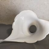 Vintage tulip white lampshade in blown glass Murano