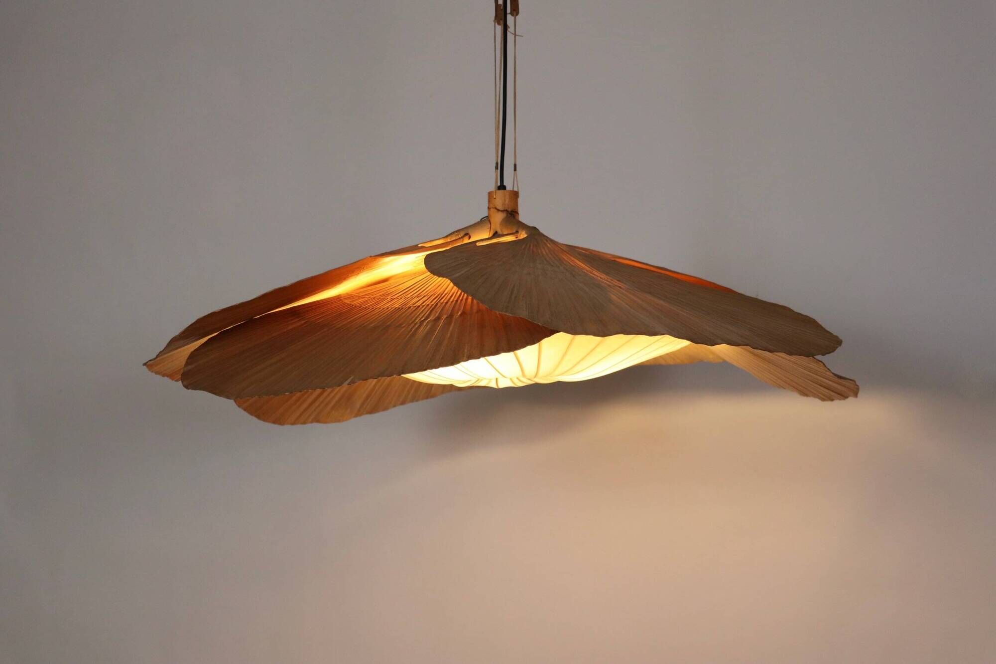 Hana I Chandelier, Uchiwa Series By Ingo Maurer For Design M, Germany, 1970s