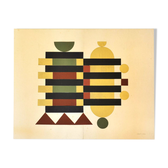 Wood collage signed Eawy