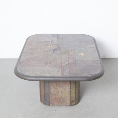 Brown Paul Kingma concrete coffee table