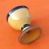 Antique glazed terracotta egg cup