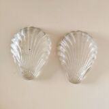 Vintage Portieux crystal scallop bowls from the 70s