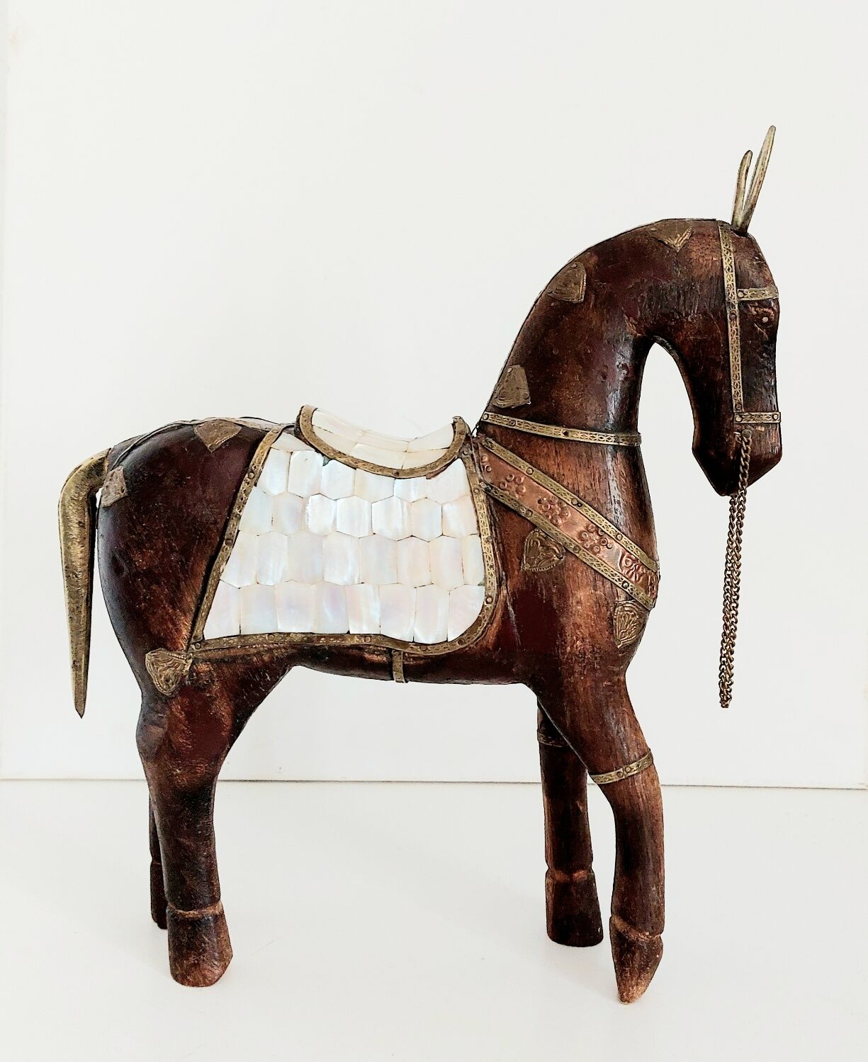 Cheval vintage en bois Inde