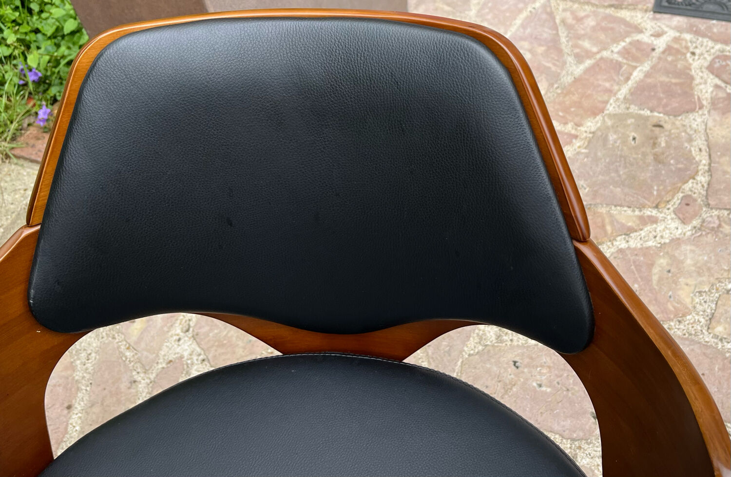 Pair of wooden armchairs
