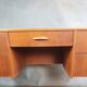 Vintage teak desk with 5 drawers, Restored, Norway 1960