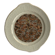 Plat à gâteaux en faïence motif cachemire vintage