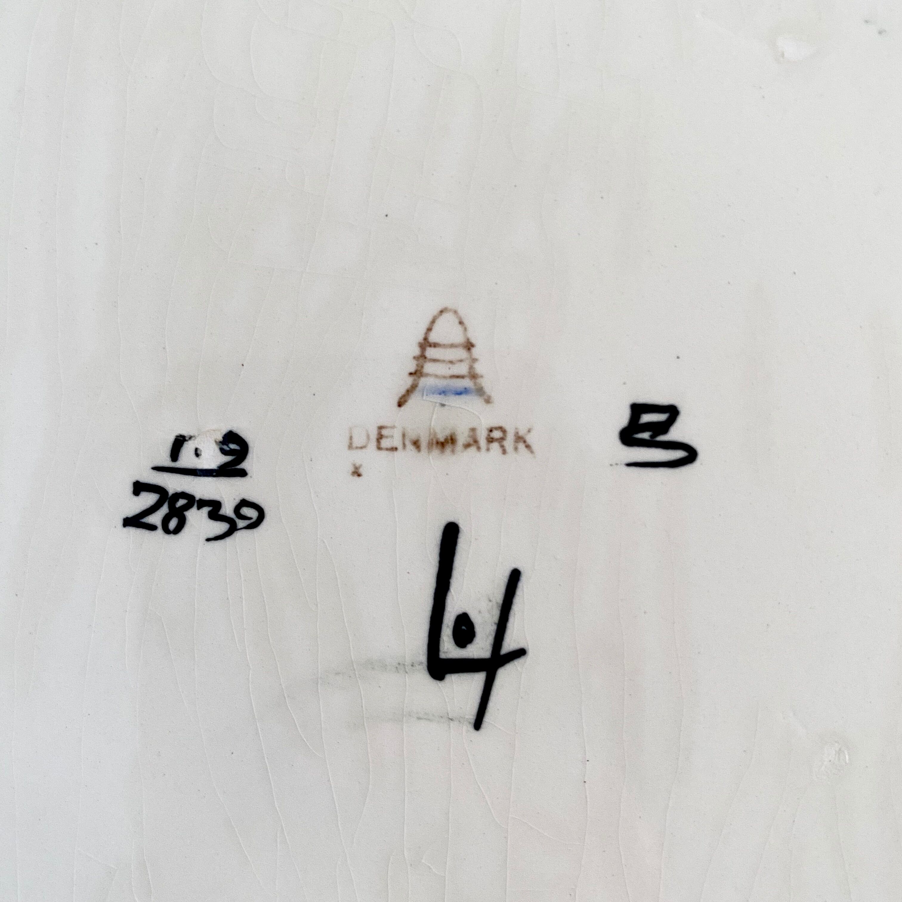 Danish ceramic dish 1960 signed and numbered by Inge Lise Koefoed for Royal Copenhagen.