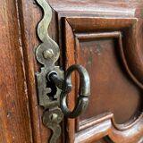 Pair of Louis XV style bonnetière in solid oak 19th century