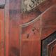 Bavarian wardrobe painted in solid pine, Folk Art, 19th century