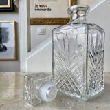 Chiseled glass carafe